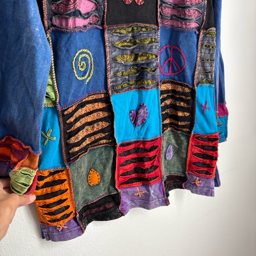 NWT India Boutique Patchwork Art Embroidered Tuni… - image 8